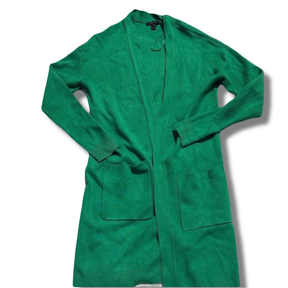 76 Rw&Co Green Open Front Knit Cardigan – Size S | Layering | Soft Neutrals | - Picture 2 of 9